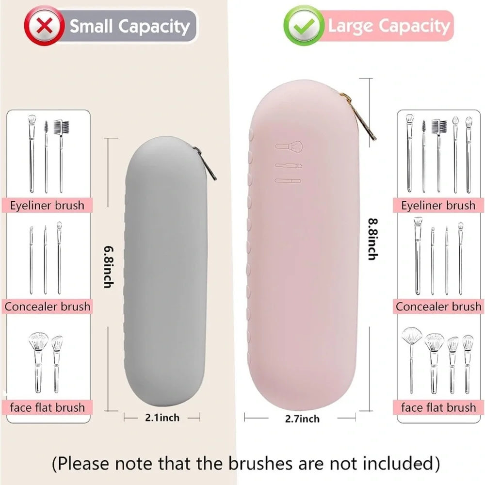 Silicone makeup brush holder